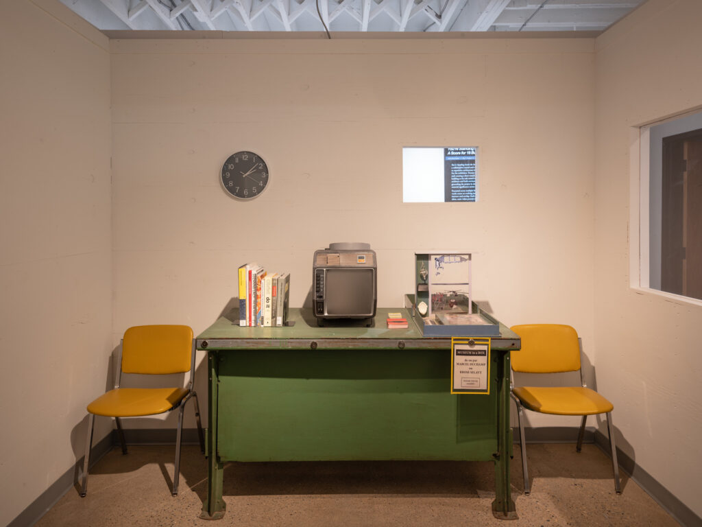 An art space with 1950s and 1960s materials.